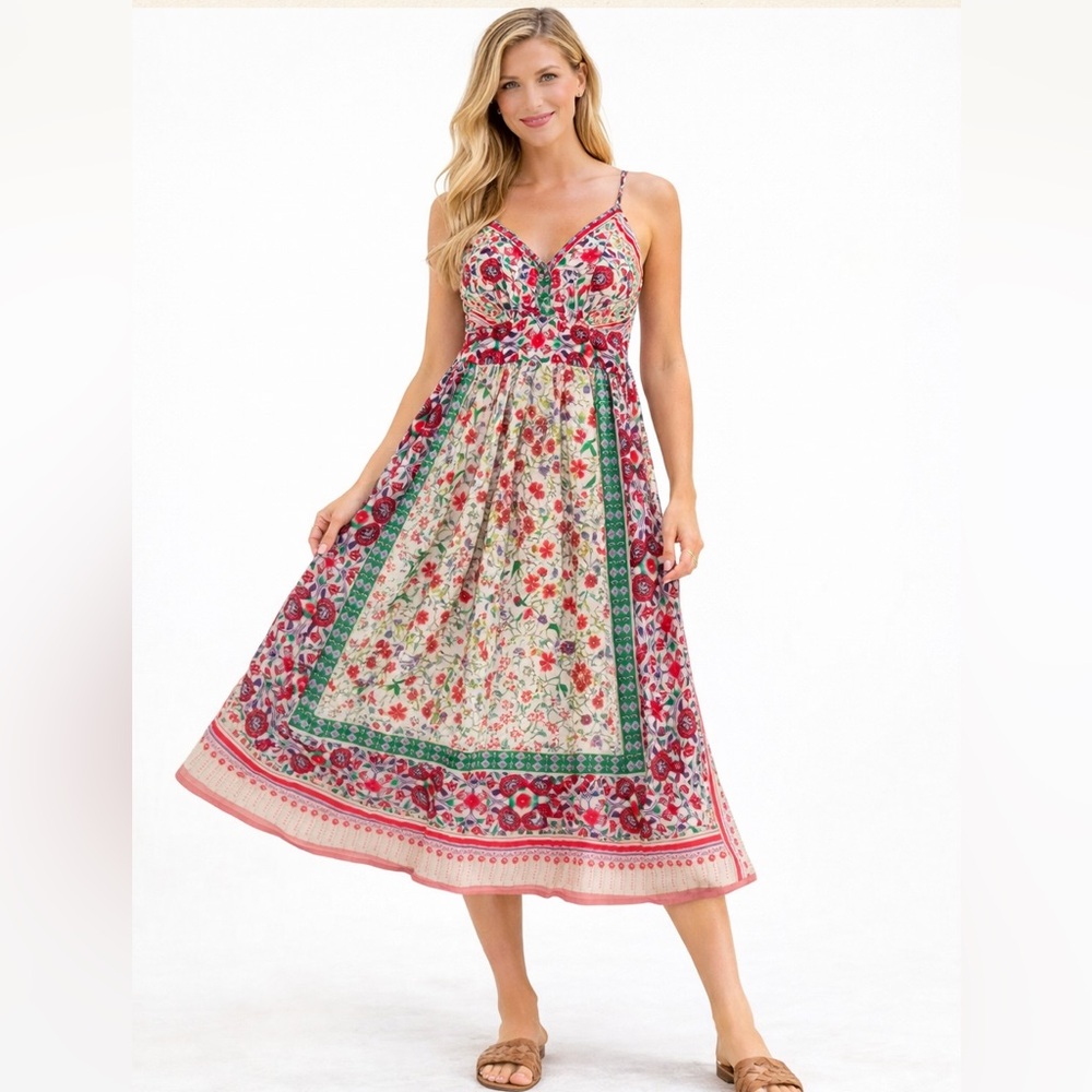 Speechless Floral Patchwork Dress Boho Sleeveless Fit Flare Size 11 NWT - Picture 2 of 12